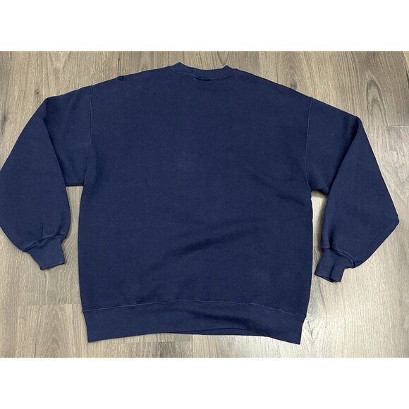Vintage Champion Sweatshirt Crewneck Plaid Spell Out Blue Small / Medium - Picture 6 of 7